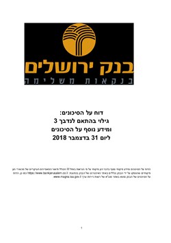  - דוח על סיכונים דצמבר 2018