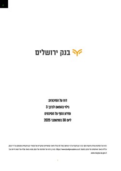  - דוח על הסיכונים רבעון 3 2025