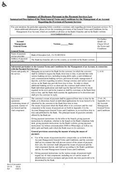  - General Terms And Conditions For Managing An Account - September 2026